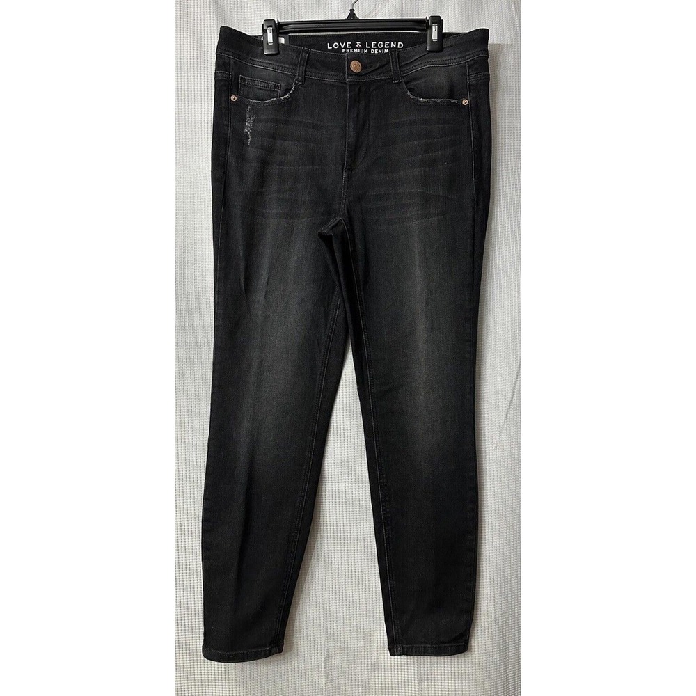 NWT Love‎ & Legend Premium Denim Womens Black Skinny Jeans Plus Size 16